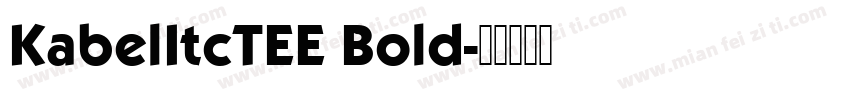 KabelItcTEE Bold字体转换
